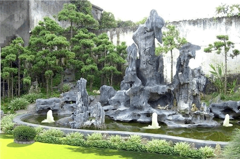 Cách bố trí hòn non bộ hợp phong thủy trong sân vườn tiểu cảnh tại TP Vinh  Nghệ An