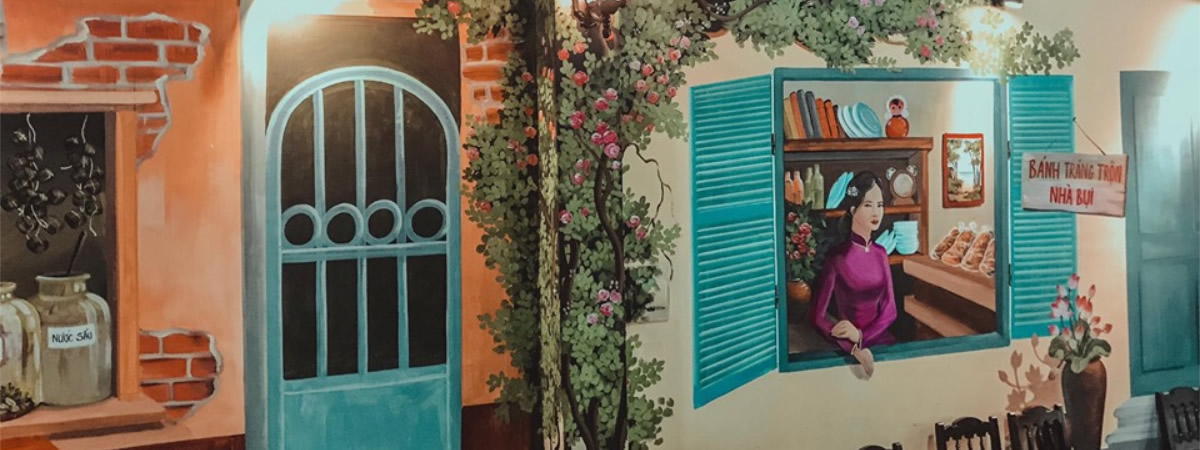 Vẽ tranh tường quán cà phê vinh Nghệ An